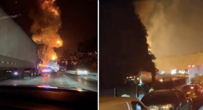 Explosión de pipa de gas LP provoca cierre total de la autopista México-Querétaro