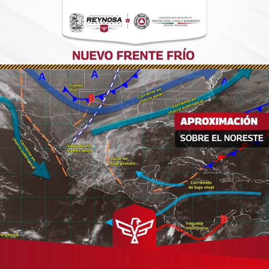 Se mantiene vigilancia por nuevo frente frío en Reynosa