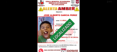 Se desactiva Alerta Amber: Menor es encontrado tras reporte de desaparición en Reynosa