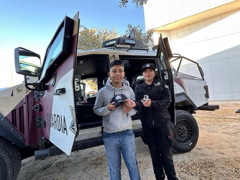 Iker cumple su sueño y se convierte en Guardia Estatal por un día en Reynosa