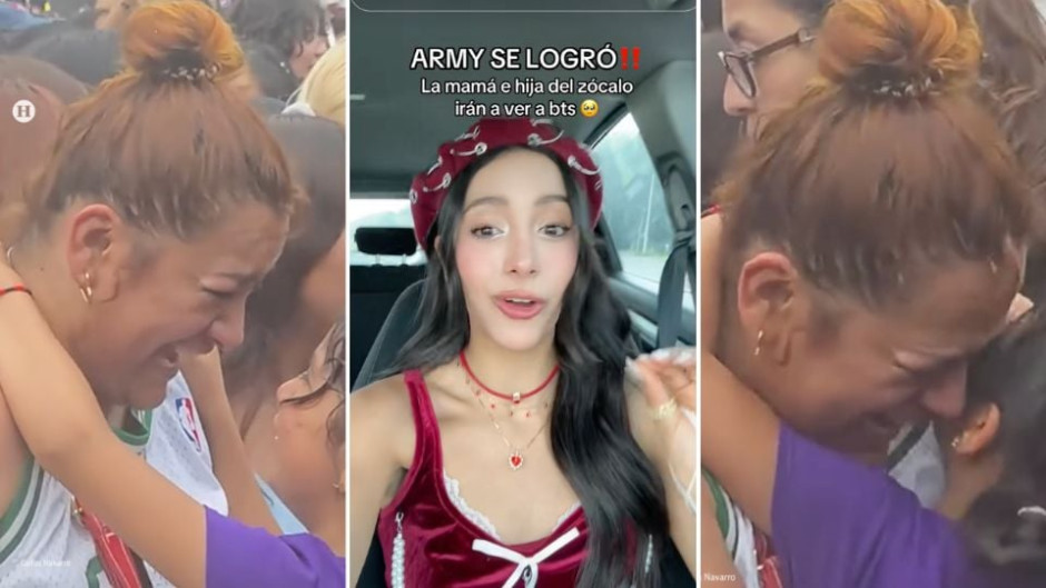 ¡Cumplieron su sueño! Influencer regala boletos de BTS a madre e hija que lloraron en el Zócalo