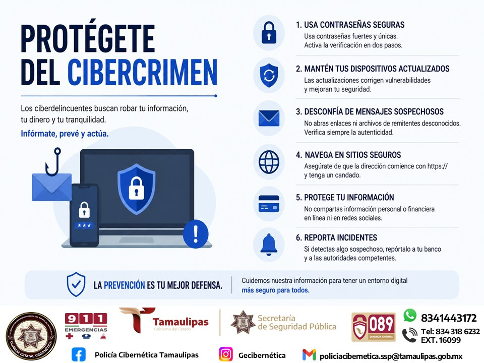 SSPT emite recomendaciones para prevenir el Cibercrimen
