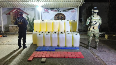 Marina y Policía Estatal aseguran presunta droga y combustible en Chiapas