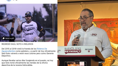 Saúl Soto niega asumir cargo con Rieleros de Aguascalientes; afirma que continúa al frente del IMD Reynosa