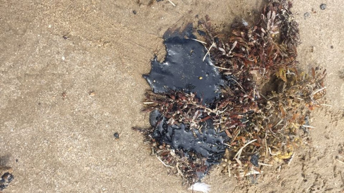 Aparecen manchas de chapopote en la playa Bagdad