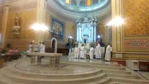 Oficia su primera misa como encargado de la Diócesis de Tampico, Monseñor Rogelio Cabrera