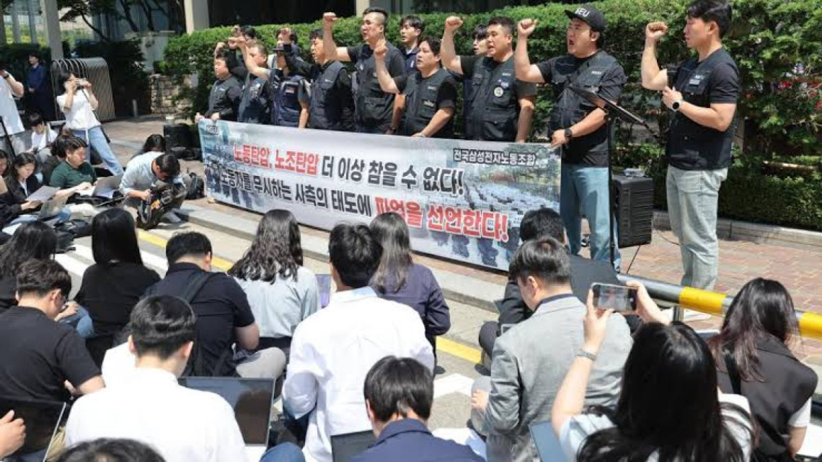 ¡Histórico! Por primera vez, trabajadores de Samsung hacen huelga en Corea del Sur