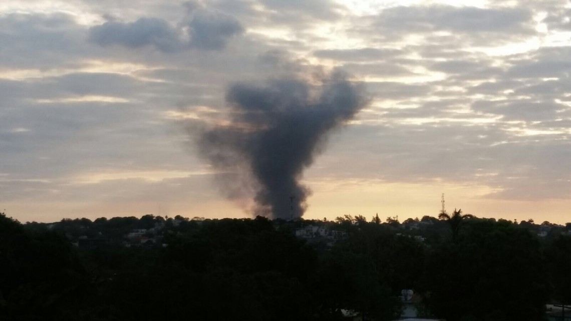 Contingencia en planta de Coque de Pemex en Madero 