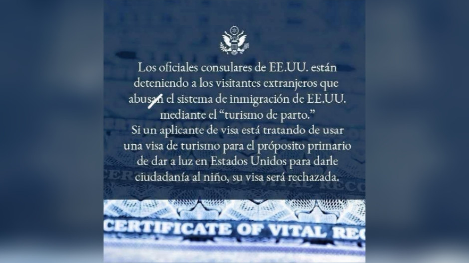 E.U. rechazara visas a mujeres embarazadas mediante el turismo de parto