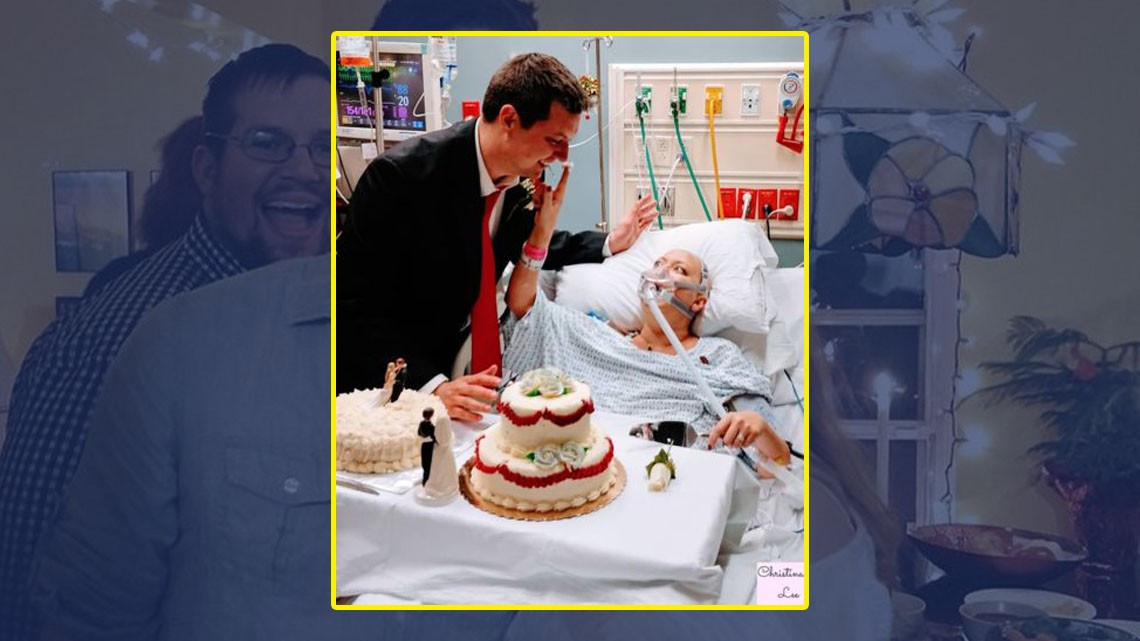 Se casa horas antes de morir de cáncer
