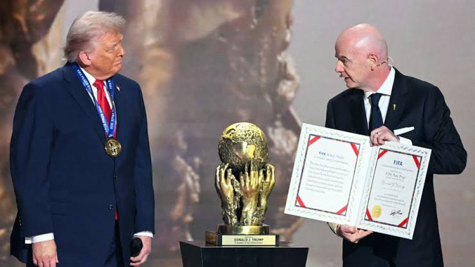 FIFA reconoce a Trump con el Premio de la Paz