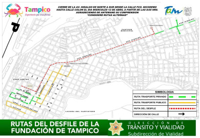 Anuncian cierre de Avenida por aniversario de la Fundación de Tampico