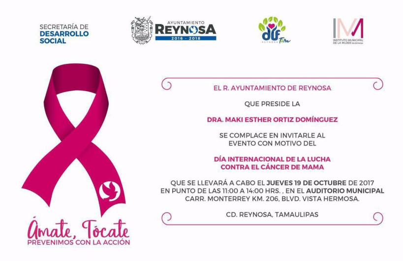 Dependencias municipales unidas contra el cáncer de mama