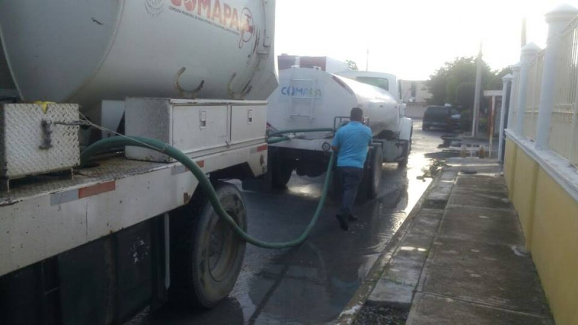Comapa trabaja con equipo vactor