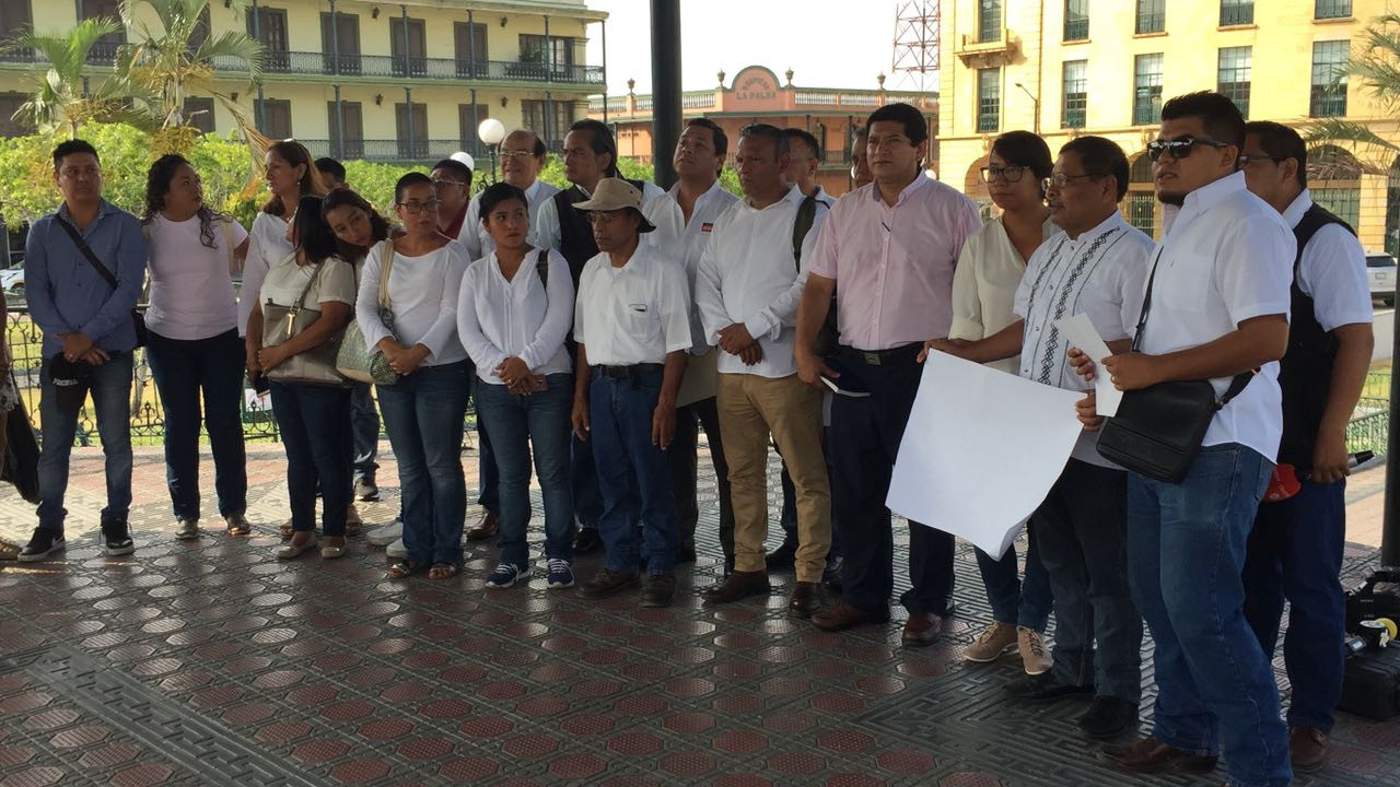 Protestan en silencio periodistas del sur de Tamaulipas en el Día de la libertad de expresión