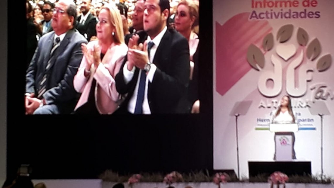 Alma Laura Hernández Amparan, rinden el segundo informe de actividades, al frente del sistema DIF Altamira