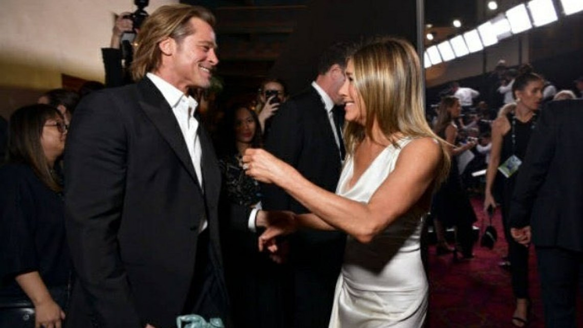 El momento de los SAG de Jennifer Aniston y Brad Pitt