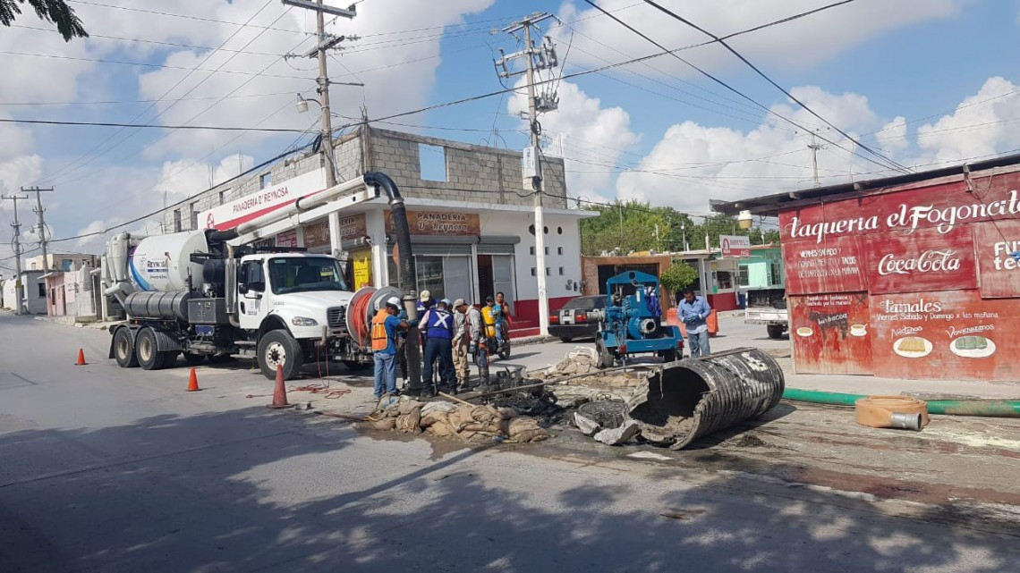 Retiran basura de 12 drenajes, sondean y mejoran servicio