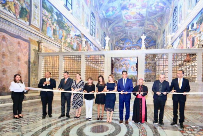 Inauguran exposición temporal de la Capilla Sixtina en Reynosa