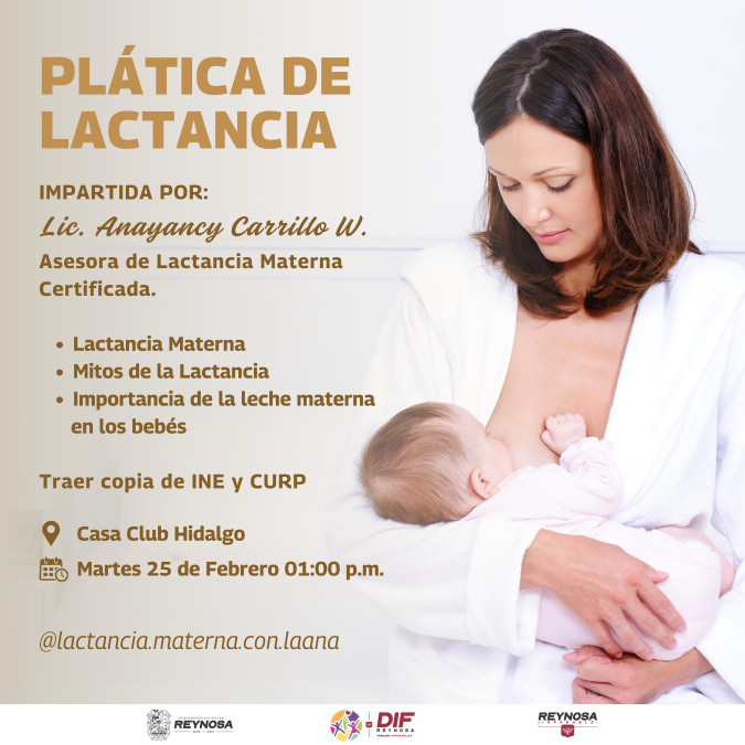 Invita DIF Reynosa a Plática de Lactancia para madres y futuras madres
