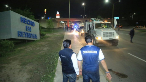 Supervisa Gobernador Cabeza de Vaca trabajos de limpieza en avenidas de Reynosa