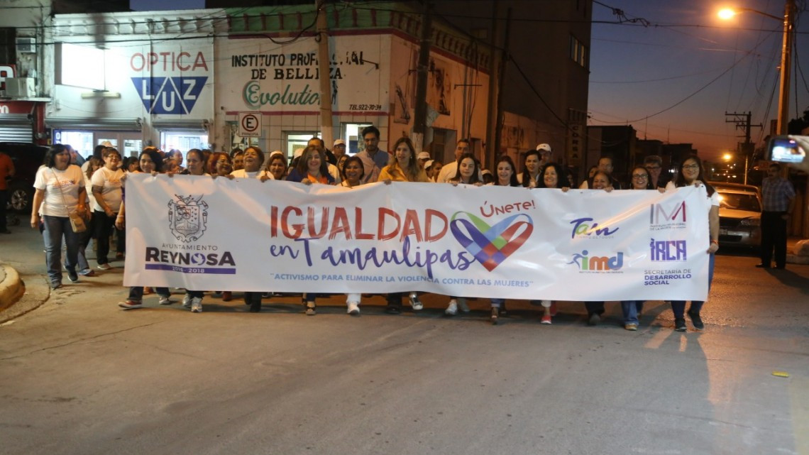 Caminata de la Igualdad en Tamaulipas es encabezada por alcaldesa