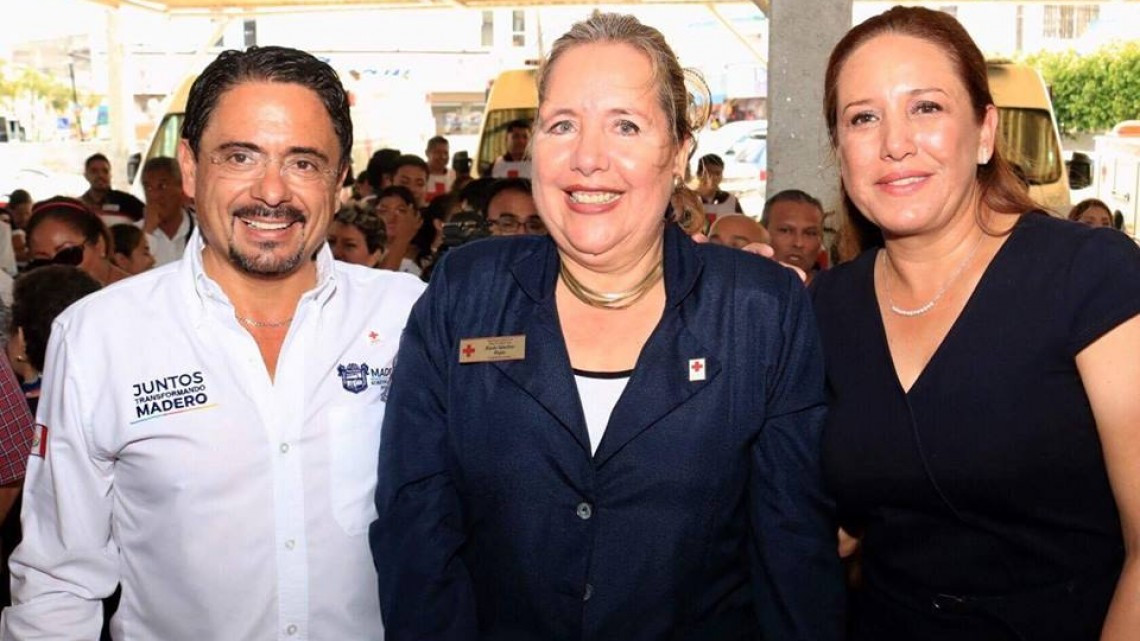 Alcalde de Madero refrenda su compromiso a la Cruz Roja 