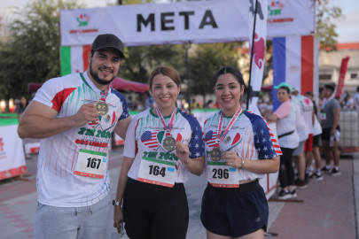 Participa más de 500 corredores en maratón binacional 21k dos Laredos "la Carrera de las Fronteras"