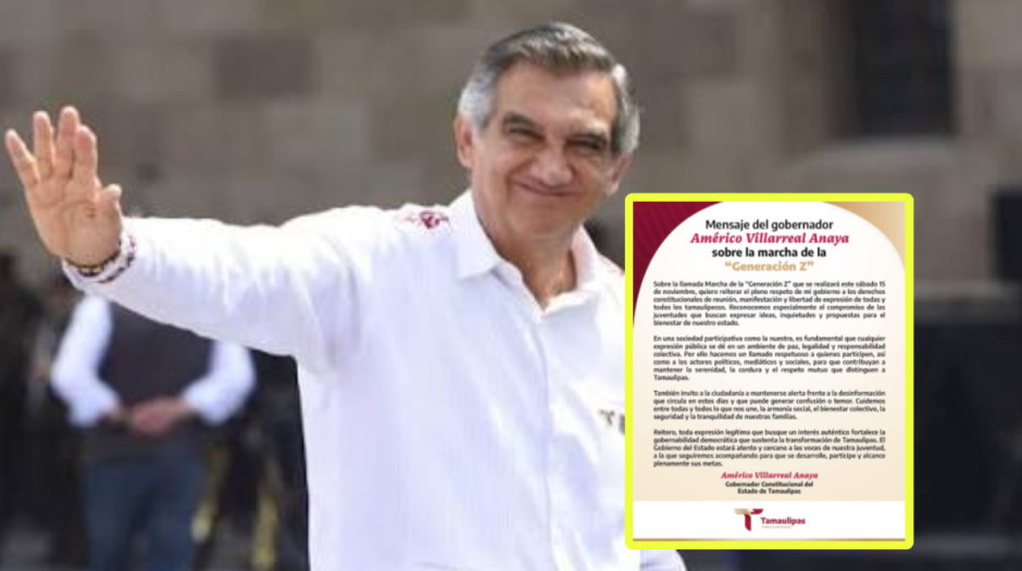 Villarreal Anaya reitera respeto a la marcha ‘Generación Z’ y llama a la prudencia