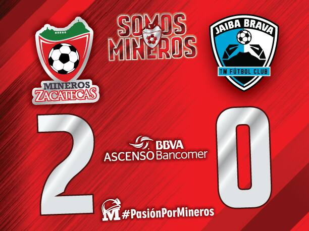 Mineros de Zacatecas vence 2-0 a la Jaiba Brava 