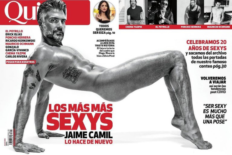 Jaime Camil recrea portada de revista donde se desnudó hace 16 años  