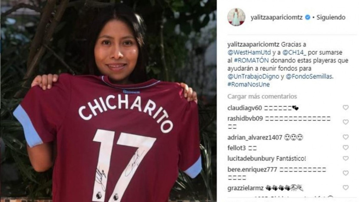 Yalitza agradece a Chicharito por donar playeras autografiadas
