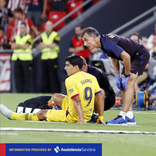 El Barcelona confirma que Luis Suárez está lesionado