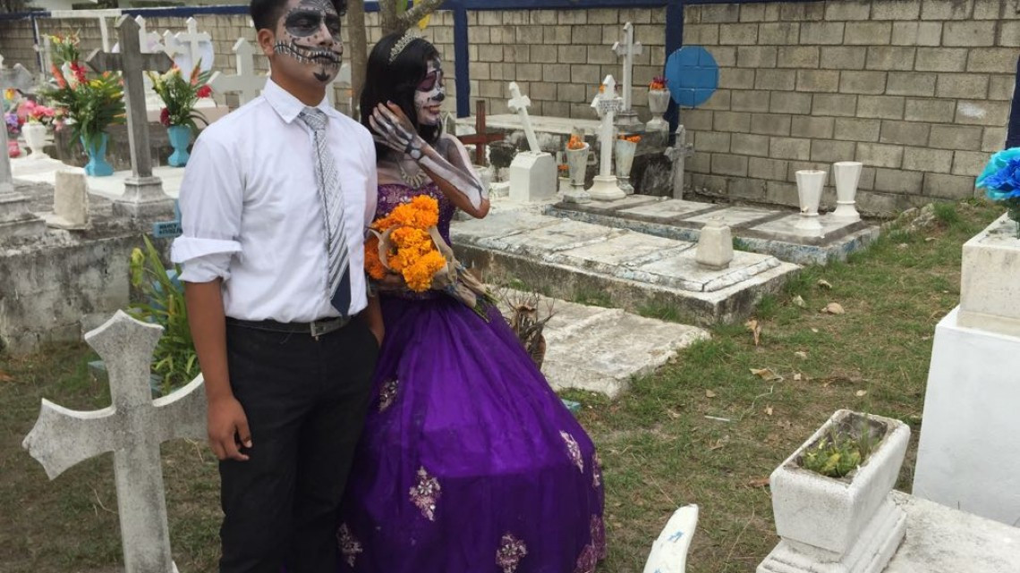 La "catrina" en cementerios del sur de Tamaulipas
