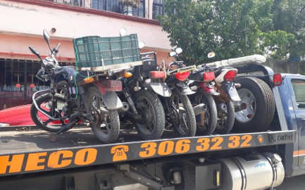 Retienen 5 motocicletas en operativo “Moto Segura”