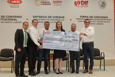CMIC dona 900 mil pesos al DIF Nuevo Laredo y refuerza alianzas con municipio y escuelas