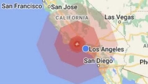 Se registra temblor en Los Ángeles