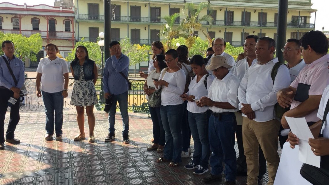 Protestan en silencio periodistas del sur de Tamaulipas en el Día de la libertad de expresión