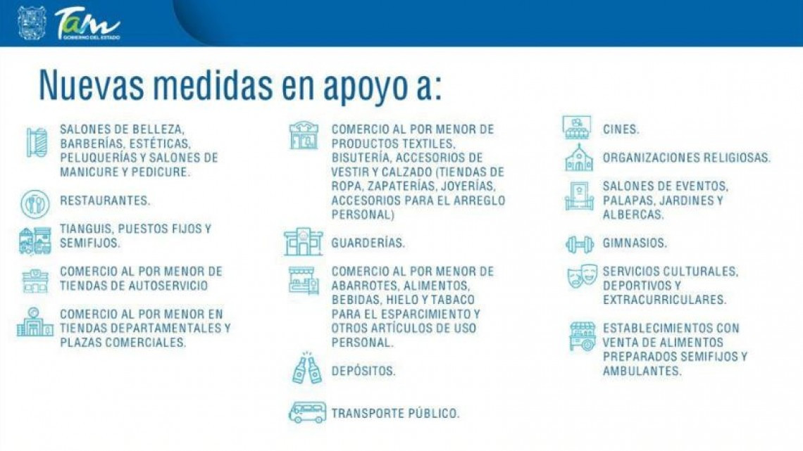 Tras disminución de casos habrá reapertura gimnasios, cines, guarderías y salones de eventos 