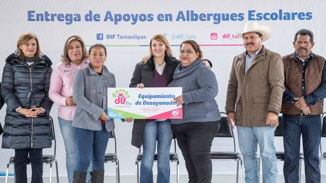 Entregan apoyo a albergue escolar “Profr. Mario Aguilera Dorantes”