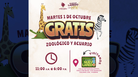 Gobierno Municipal invita a los ciudadanos al zoológico Y acuario; martes es entrada gratis