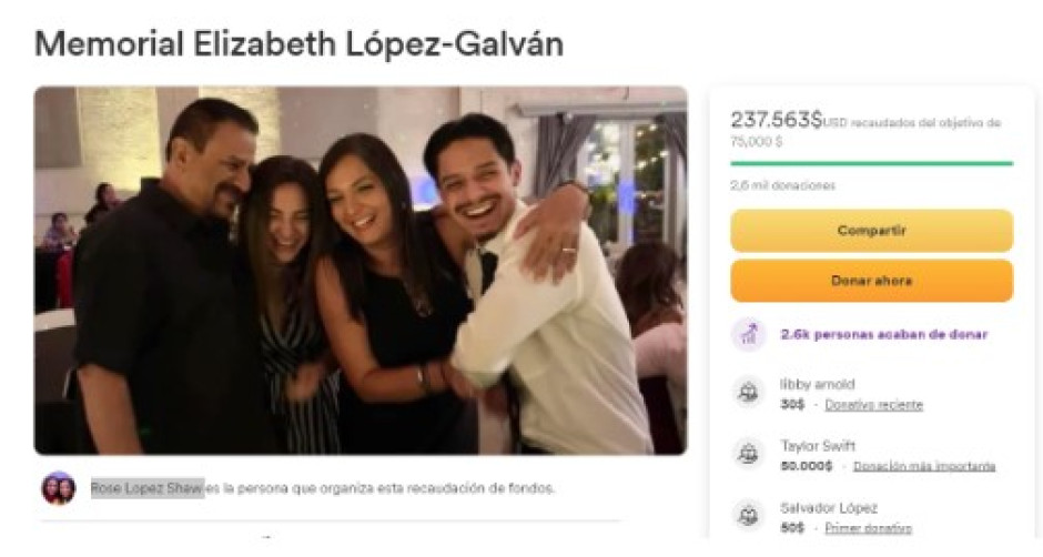 Taylor Swift donó 100 mil dólares a familia de mexicana asesinada en tiroteo en Kansas City