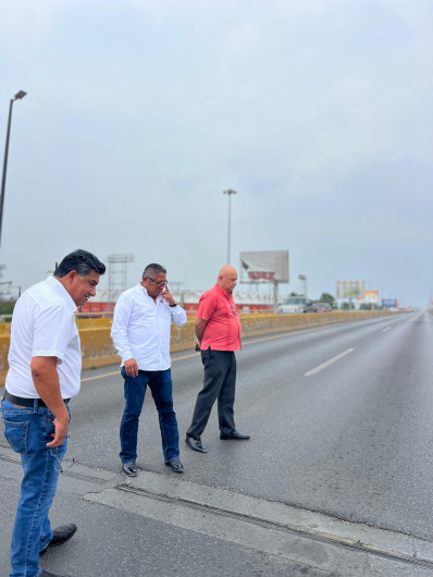 Inspecciona Gobierno de Reynosa el Puente Broncos 