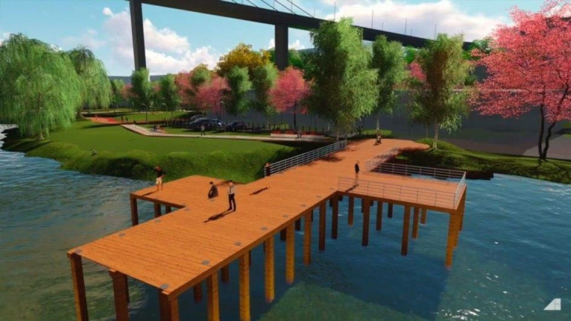 Parque lineal del puente Tampico detenido por permisos que no otorga la SCT