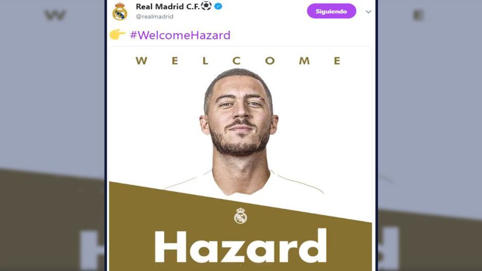  Real Madrid confirma fichaje de Eden Hazard