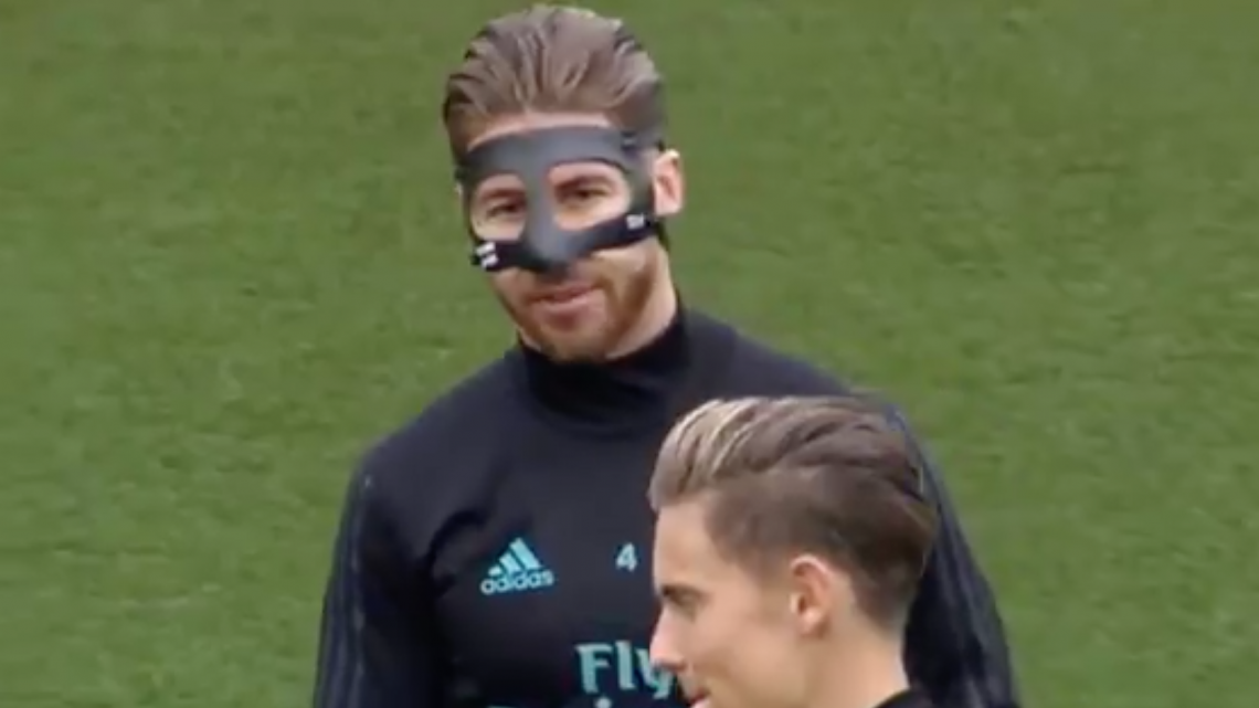 Sergio Ramos, el jugador enmascarado