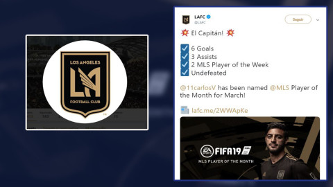 Carlos Vela elegido jugador del mes de la MLS