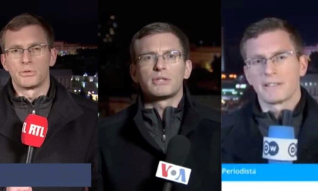 Reportero se hace viral al cubrir conflicto Ucrania-Rusia en 6 idiomas distintos 