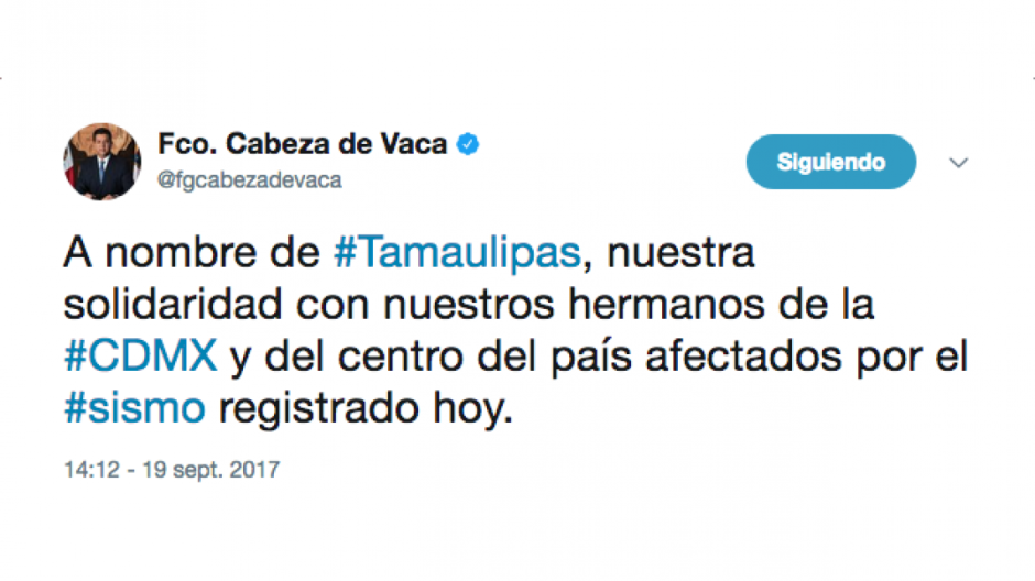 Muestra CDV solidaridad a afectados por sismo