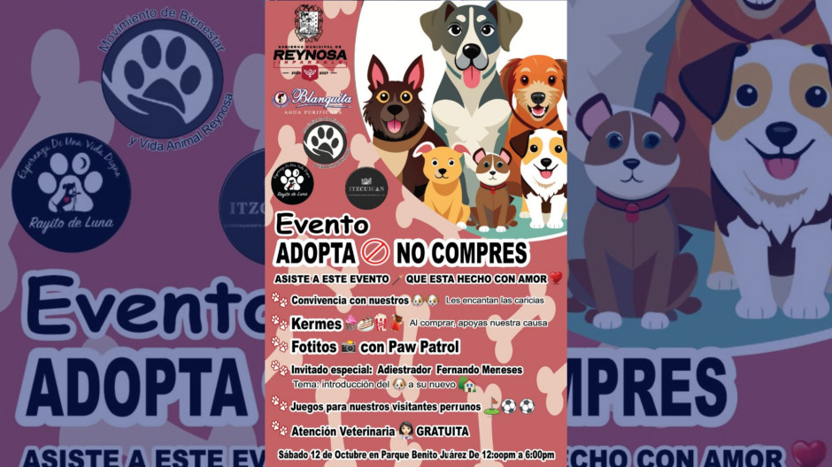 Adopta No Compres, un evento de amor en Reynosa